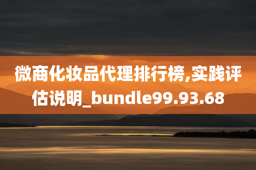 微商化妆品代理排行榜,实践评估说明_bundle99.93.68