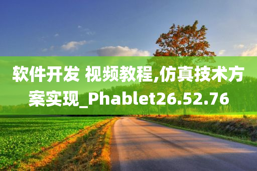 软件开发 视频教程,仿真技术方案实现_Phablet26.52.76