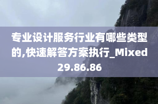 专业设计服务行业有哪些类型的,快速解答方案执行_Mixed29.86.86