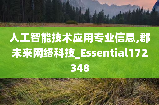 人工智能技术应用专业信息,郡未来网络科技_Essential172348