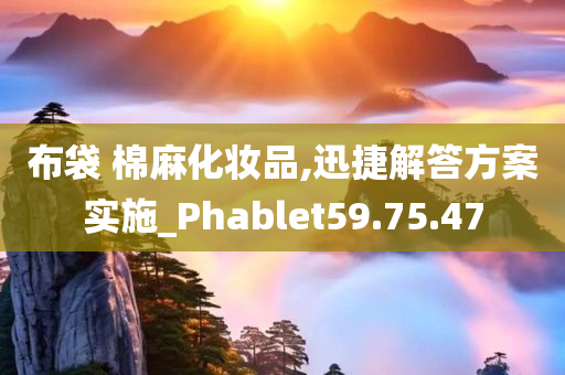 布袋 棉麻化妆品,迅捷解答方案实施_Phablet59.75.47