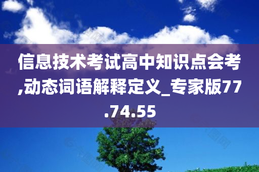 信息技术考试高中知识点会考,动态词语解释定义_专家版77.74.55