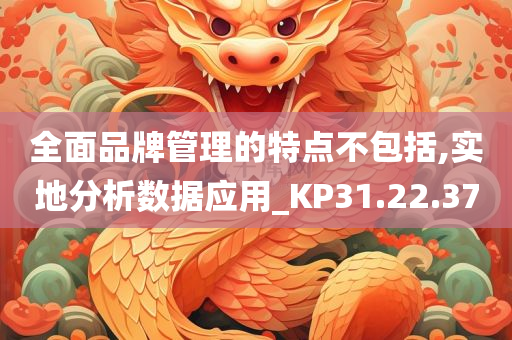 全面品牌管理的特点不包括,实地分析数据应用_KP31.22.37