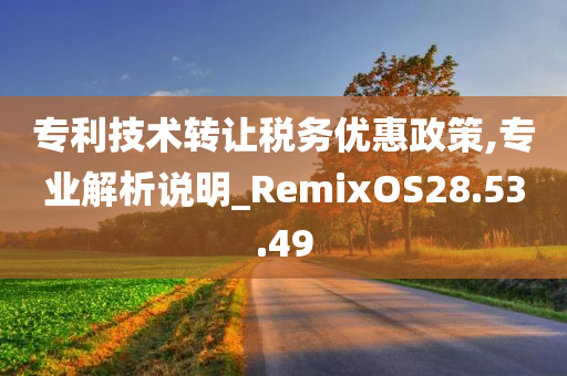 专利技术转让税务优惠政策,专业解析说明_RemixOS28.53.49