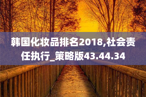 韩国化妆品排名2018,社会责任执行_策略版43.44.34