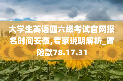 大学生英语四六级考试官网报名时间安徽,专家说明解析_冒险款78.17.31