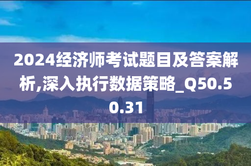 2024经济师考试题目及答案解析,深入执行数据策略_Q50.50.31