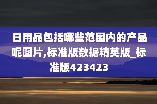 日用品包括哪些范围内的产品呢图片,标准版数据精英版_标准版423423