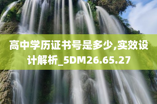 高中学历证书号是多少,实效设计解析_5DM26.65.27