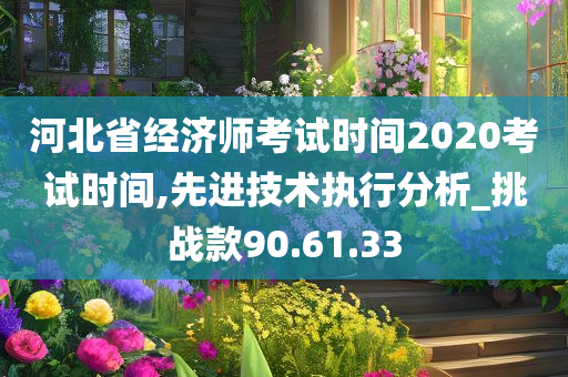 河北省经济师考试时间2020考试时间,先进技术执行分析_挑战款90.61.33