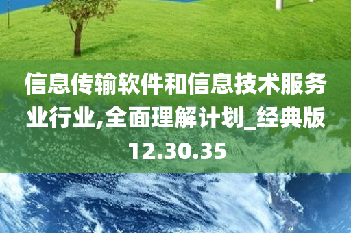 信息传输软件和信息技术服务业行业,全面理解计划_经典版12.30.35