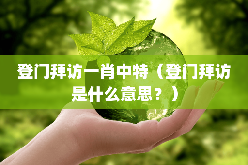 登门拜访一肖中特（登门拜访是什么意思？）