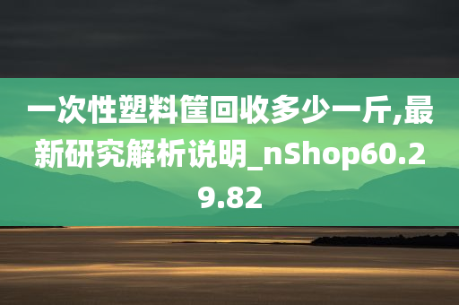 一次性塑料筐回收多少一斤,最新研究解析说明_nShop60.29.82