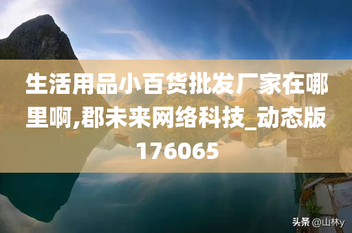 生活用品小百货批发厂家在哪里啊,郡未来网络科技_动态版176065