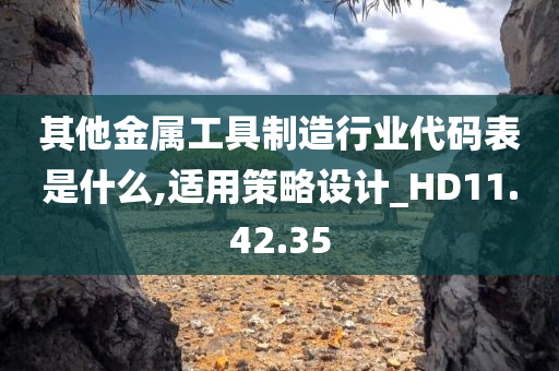 其他金属工具制造行业代码表是什么,适用策略设计_HD11.42.35