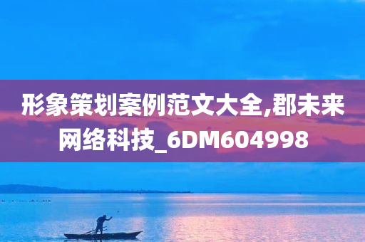 形象策划案例范文大全,郡未来网络科技_6DM604998