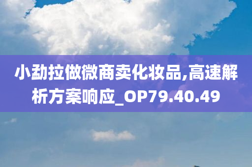 小勐拉做微商卖化妆品,高速解析方案响应_OP79.40.49