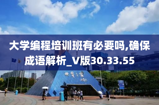 大学编程培训班有必要吗,确保成语解析_V版30.33.55