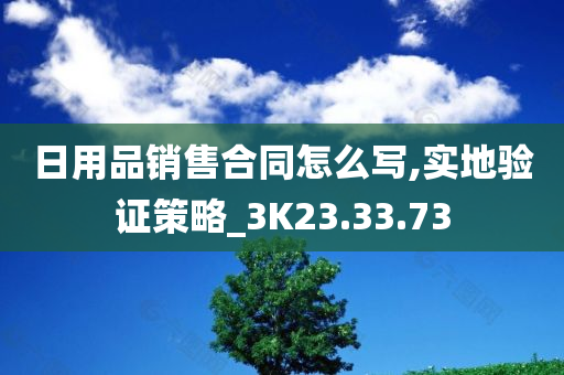 日用品销售合同怎么写,实地验证策略_3K23.33.73