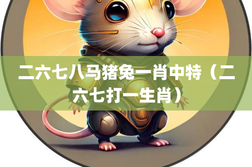 二六七八马猪兔一肖中特（二六七打一生肖）