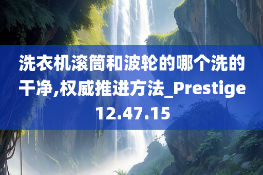 洗衣机滚筒和波轮的哪个洗的干净,权威推进方法_Prestige12.47.15