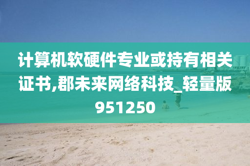 计算机软硬件专业或持有相关证书,郡未来网络科技_轻量版951250