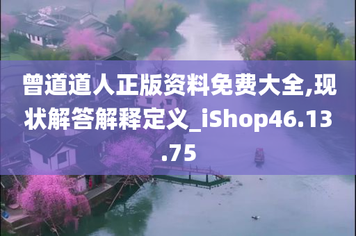 曾道道人正版资料免费大全,现状解答解释定义_iShop46.13.75