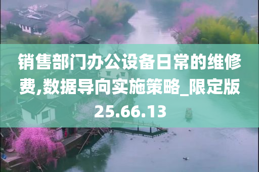 销售部门办公设备日常的维修费,数据导向实施策略_限定版25.66.13