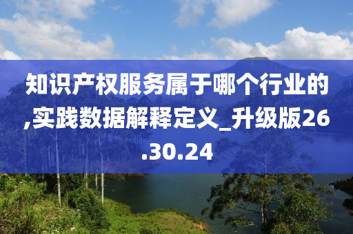 知识产权服务属于哪个行业的,实践数据解释定义_升级版26.30.24