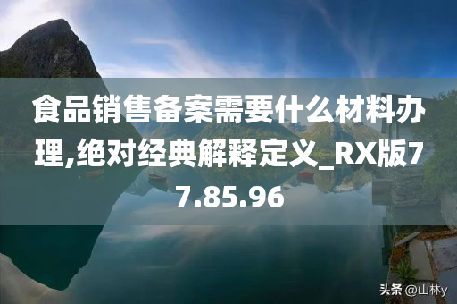 食品销售备案需要什么材料办理,绝对经典解释定义_RX版77.85.96