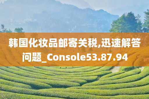 韩国化妆品邮寄关税,迅速解答问题_Console53.87.94