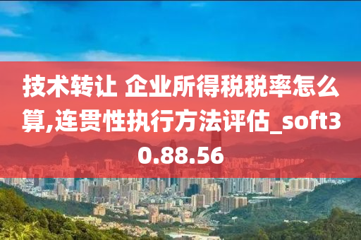 技术转让 企业所得税税率怎么算,连贯性执行方法评估_soft30.88.56