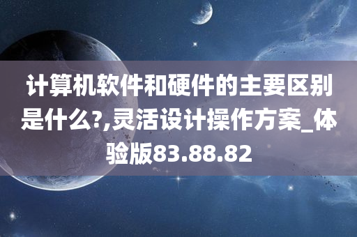 计算机软件和硬件的主要区别是什么?,灵活设计操作方案_体验版83.88.82