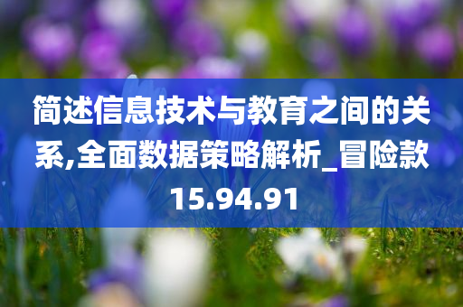 简述信息技术与教育之间的关系,全面数据策略解析_冒险款15.94.91