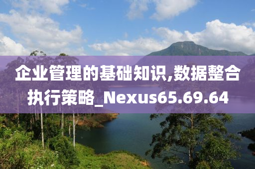 企业管理的基础知识,数据整合执行策略_Nexus65.69.64