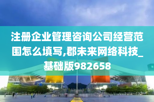 注册企业管理咨询公司经营范围怎么填写,郡未来网络科技_基础版982658