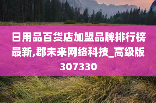 日用品百货店加盟品牌排行榜最新,郡未来网络科技_高级版307330