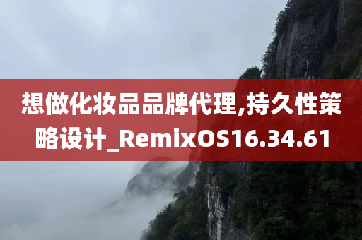 想做化妆品品牌代理,持久性策略设计_RemixOS16.34.61