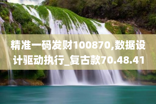 精准一码发财100870,数据设计驱动执行_复古款70.48.41