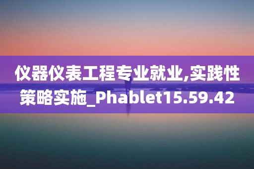 仪器仪表工程专业就业,实践性策略实施_Phablet15.59.42