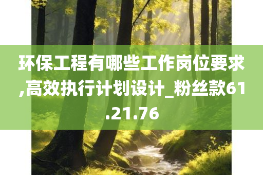 环保工程有哪些工作岗位要求,高效执行计划设计_粉丝款61.21.76