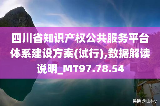 四川省知识产权公共服务平台体系建设方案(试行),数据解读说明_MT97.78.54