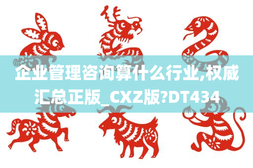 企业管理咨询算什么行业,权威汇总正版_CXZ版?DT434