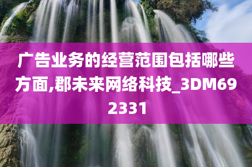 广告业务的经营范围包括哪些方面,郡未来网络科技_3DM692331