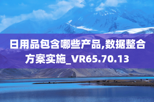 日用品包含哪些产品,数据整合方案实施_VR65.70.13