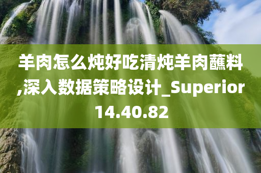 羊肉怎么炖好吃清炖羊肉蘸料,深入数据策略设计_Superior14.40.82