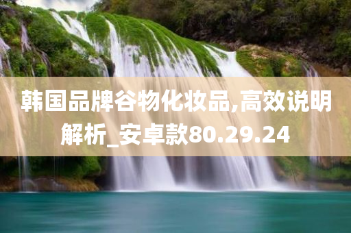 韩国品牌谷物化妆品,高效说明解析_安卓款80.29.24