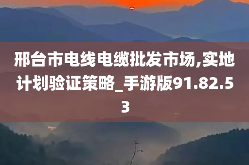 邢台市电线电缆批发市场,实地计划验证策略_手游版91.82.53