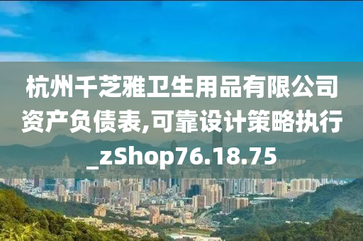 杭州千芝雅卫生用品有限公司资产负债表,可靠设计策略执行_zShop76.18.75