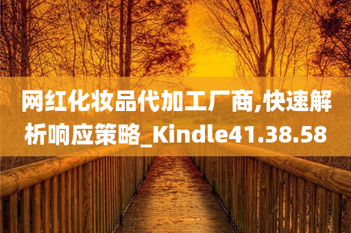 网红化妆品代加工厂商,快速解析响应策略_Kindle41.38.58